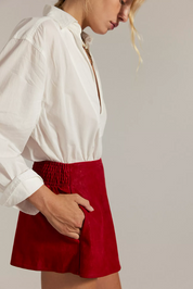 Paradise Found Suede Skort Rhythmic Red FP