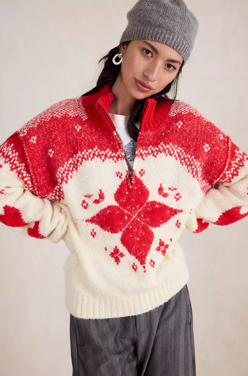 Mythical Knit Sweater FP Vanilla Scarlet