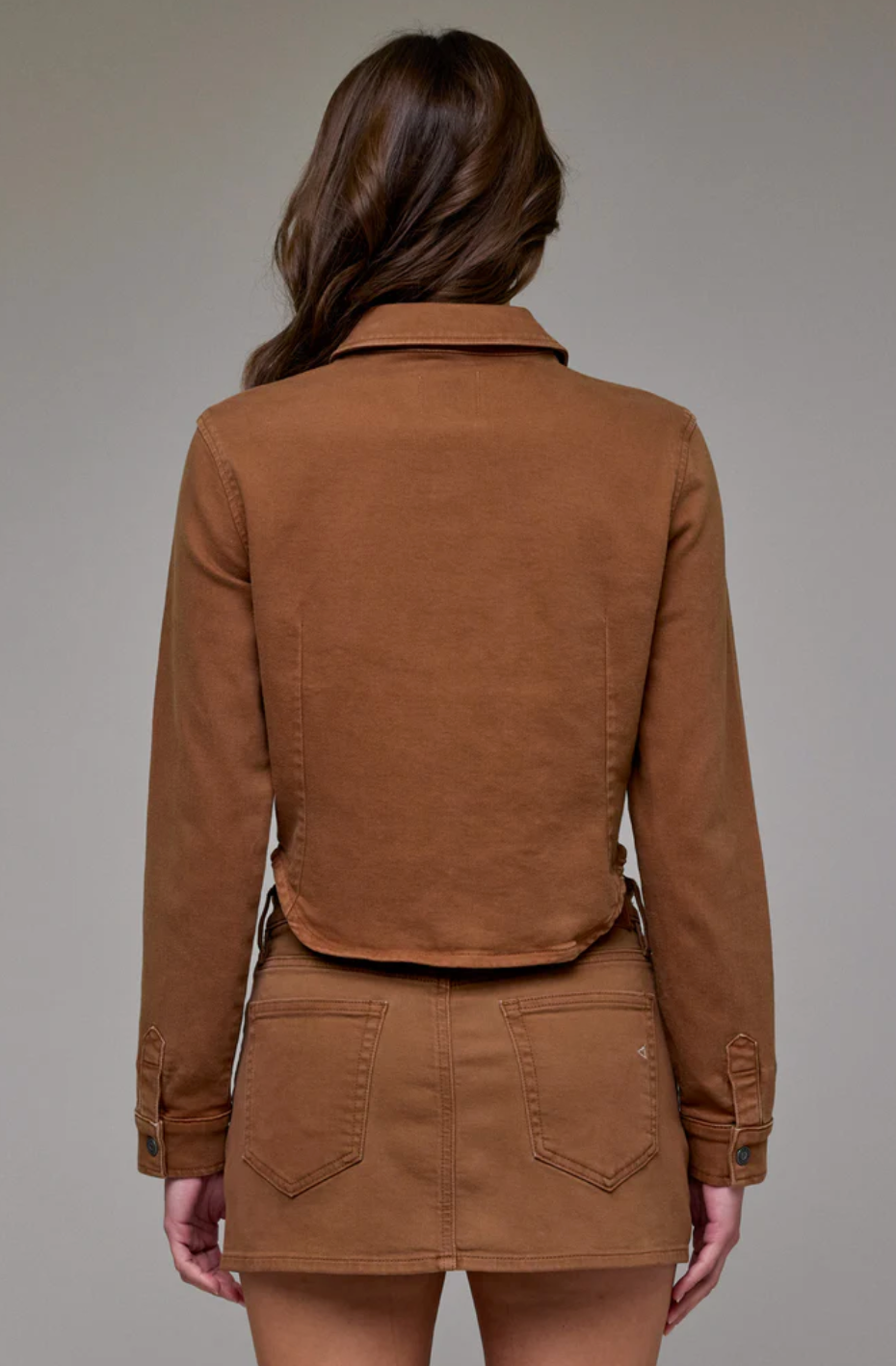 Tawny Washed Tapered Button-Up Shirt