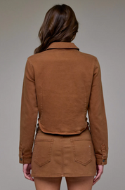 Tawny Washed Tapered Button-Up Shirt