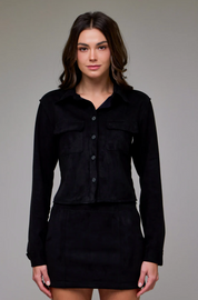 Peyton Suede Black Skirt