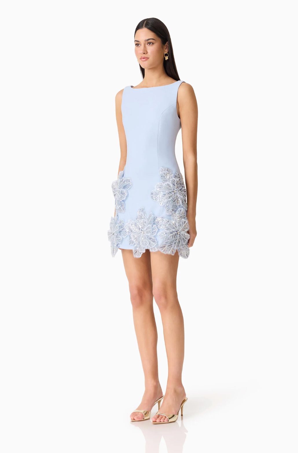 Skye Embellished Dress in Blue by Elliatt