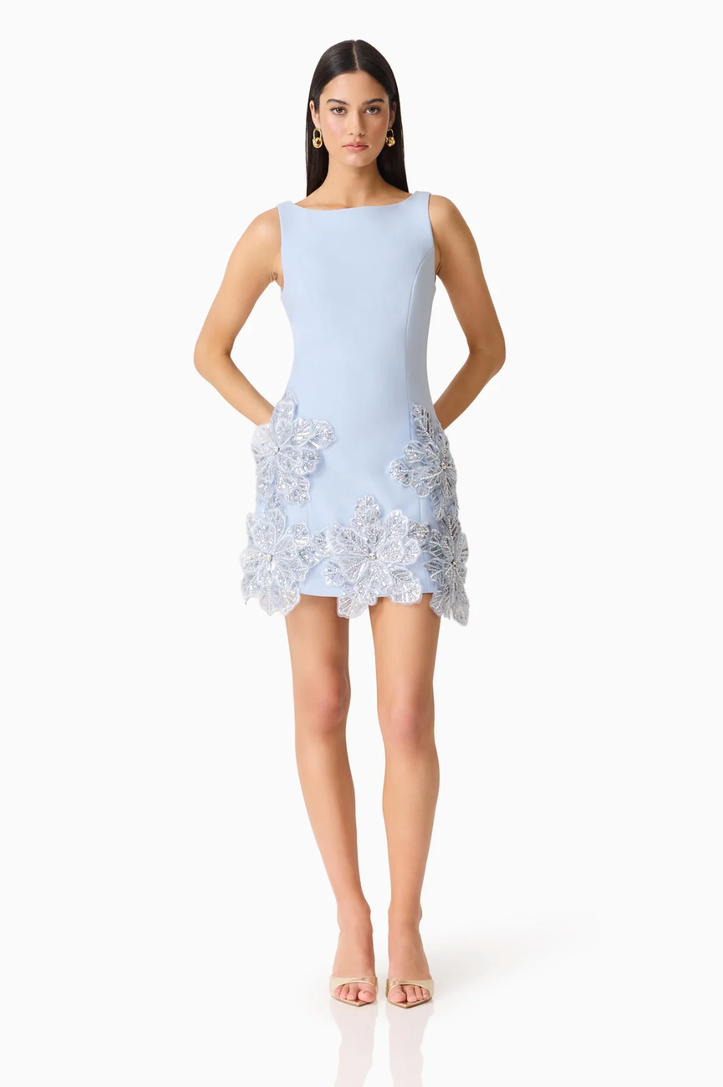Skye Embellished Dress in Blue by Elliatt