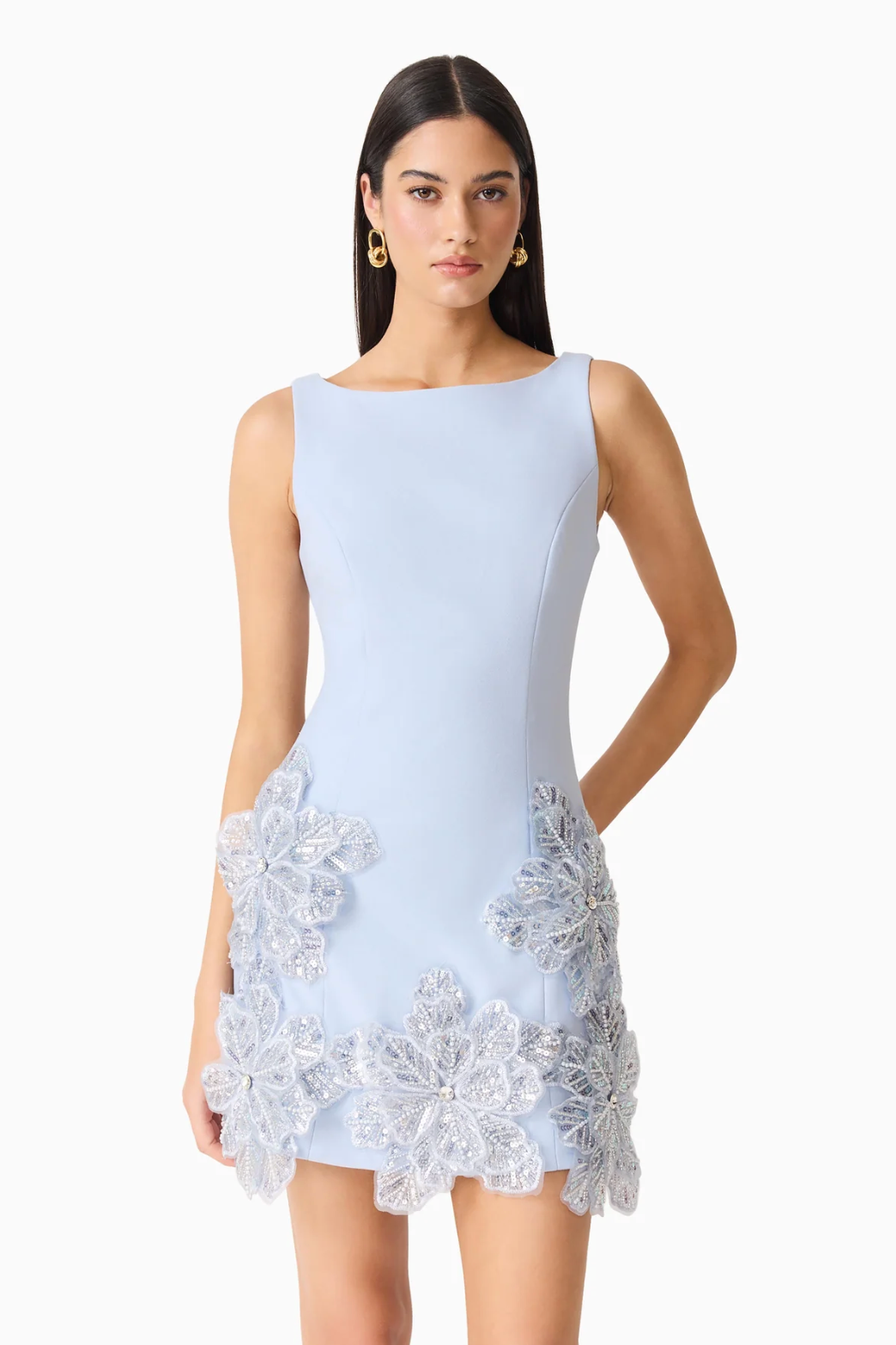 Skye Embellished Dress in Blue by Elliatt