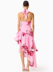 Eleanora High Low Maxi Pink Multi By Elliatt