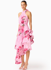 Eleanora High Low Maxi Pink Multi By Elliatt