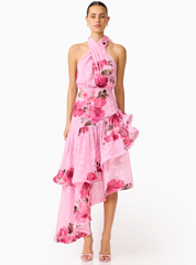 Eleanora High Low Maxi Pink Multi By Elliatt