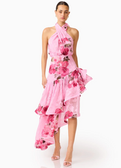 Eleanora High Low Maxi Pink Multi By Elliatt