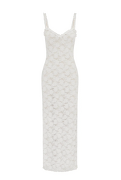 Sarta Maxi Dress in White Lace