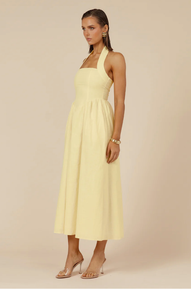 Locklea Midi Dress Lemon