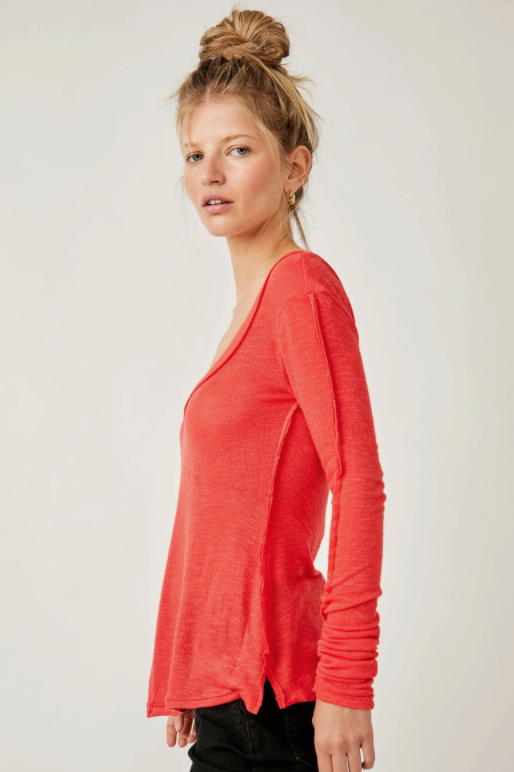 Cabin Fever Layering Top Red