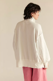 We The Free Camden Henley Sweatshirt Optic White