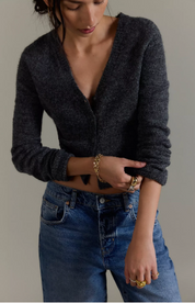 School Girl Cardi Charcoal Heather FP