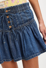 We The Free Roselle Denim Mini Skirt