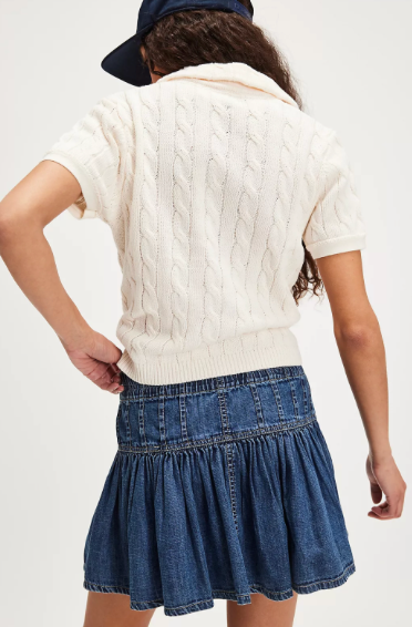We The Free Roselle Denim Mini Skirt