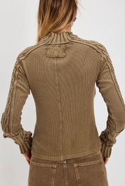 We The Free Breezy Swit Top in Fossil Dune