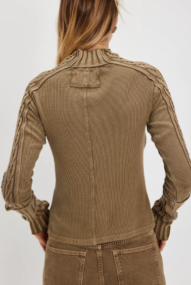 We The Free Breezy Swit Top in Fossil Dune