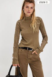 We The Free Breezy Swit Top in Fossil Dune
