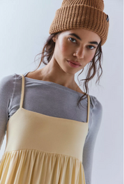 Hot Shot Strappy Onesie in Sunlit Yellow