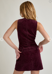 Benni Belted Mini Maroon