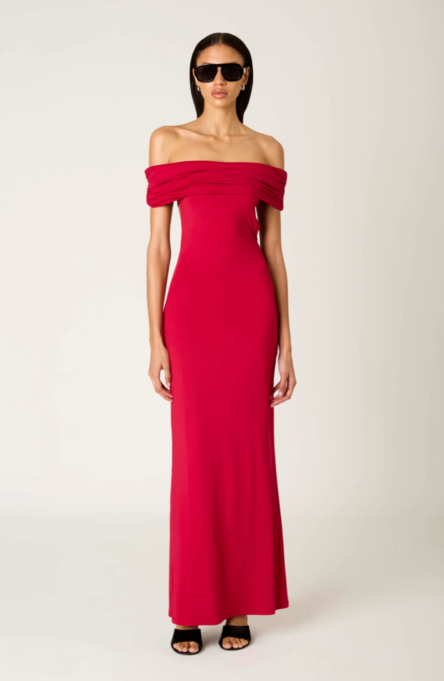 Evangeline Dress Crimson