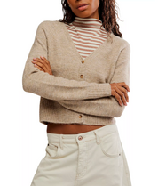 School Girl Cardi Feather Grey Melange FP