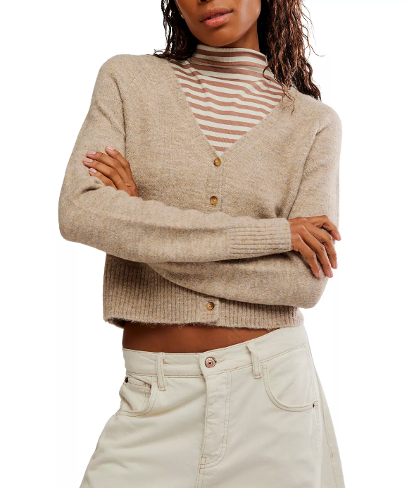 School Girl Cardi Feather Grey Melange FP