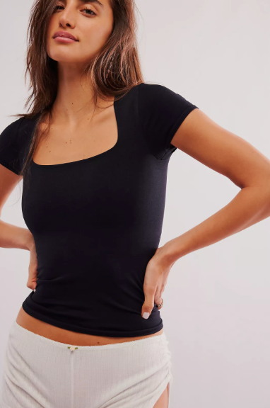 Clean Lines Baby Tee Black FP