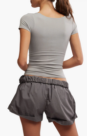 Clean Lines Baby Tee Heather Grey FP