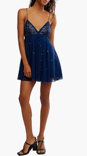 Noel Shine Mini Dress Cosmic Combo