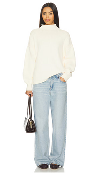 We The Free Torres Roll Neck Sweater Sugar Swizzle