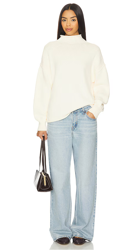 We The Free Torres Roll Neck Sweater Sugar Swizzle