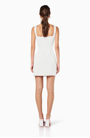 Thrompe 3D Floral Mini Dress in White by Elliatt