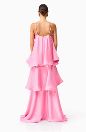 Tilly Tiered Maxi Dress in Pink by Elliatt
