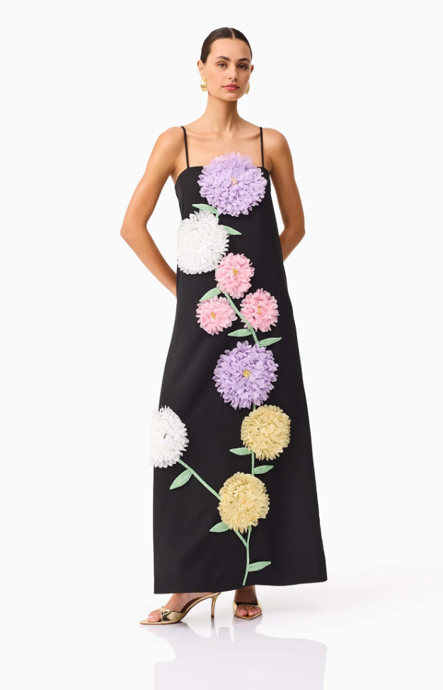 elliatt buttercup floral appliqu maxi dress Elliatt Buttercup Floral Appliqu Maxi Dress