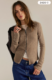 Brunch Girl Zip Up Dusted Cocoa FP
