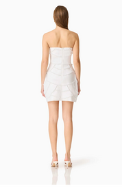 Lucine Strapless Mini Dress in White | Elliatt