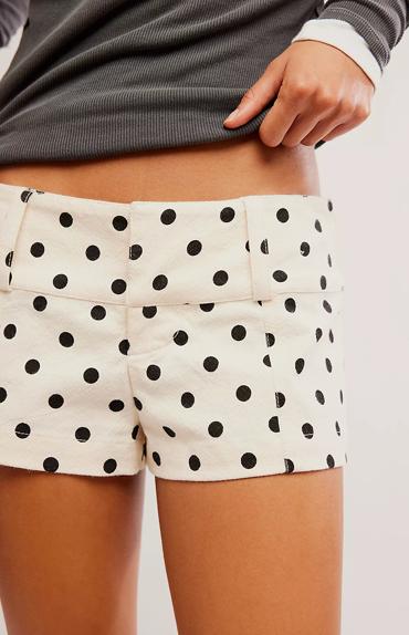 Ana Printed Micro Short Spring White Combo