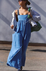 Hot Shot Strappy Onesie 2 in Light Cobalt