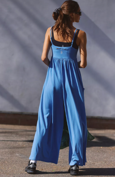 Hot Shot Strappy Onesie 2 in Light Cobalt