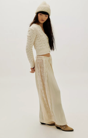 Pretty in Pointelle Cardigan Ivory | Free People