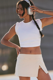 Hot Shot Mini Skort Cappucino| Free People