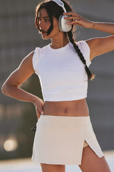 Hot Shot Mini Skort Cappucino| Free People