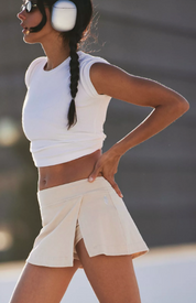 Hot Shot Mini Skort Cappucino| Free People