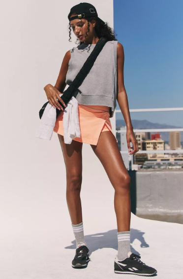 Hot Shot Mini Skort Pastel Peach| Free People