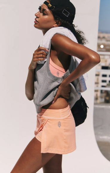 Hot Shot Mini Skort Pastel Peach| Free People
