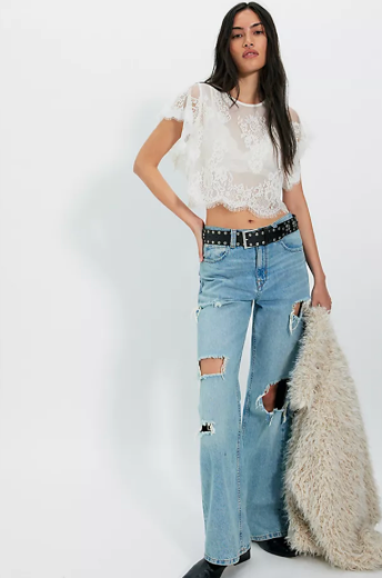 Lunar Ash Lace Top | Clean Ivory | Free People