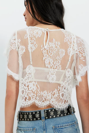 Lunar Ash Lace Top | Clean Ivory | Free People