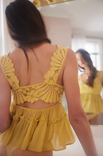 Petal Party Shapeless Cami | Sicilian Yellow | Free People