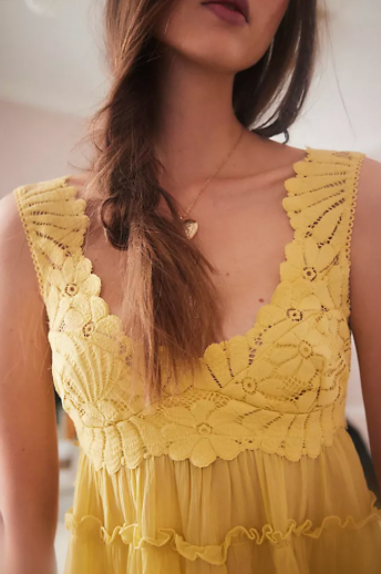 Petal Party Shapeless Cami | Sicilian Yellow | Free People